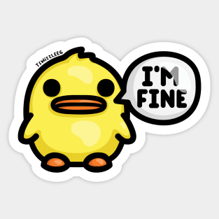 Chonky Duck - I'm Fine Sticker